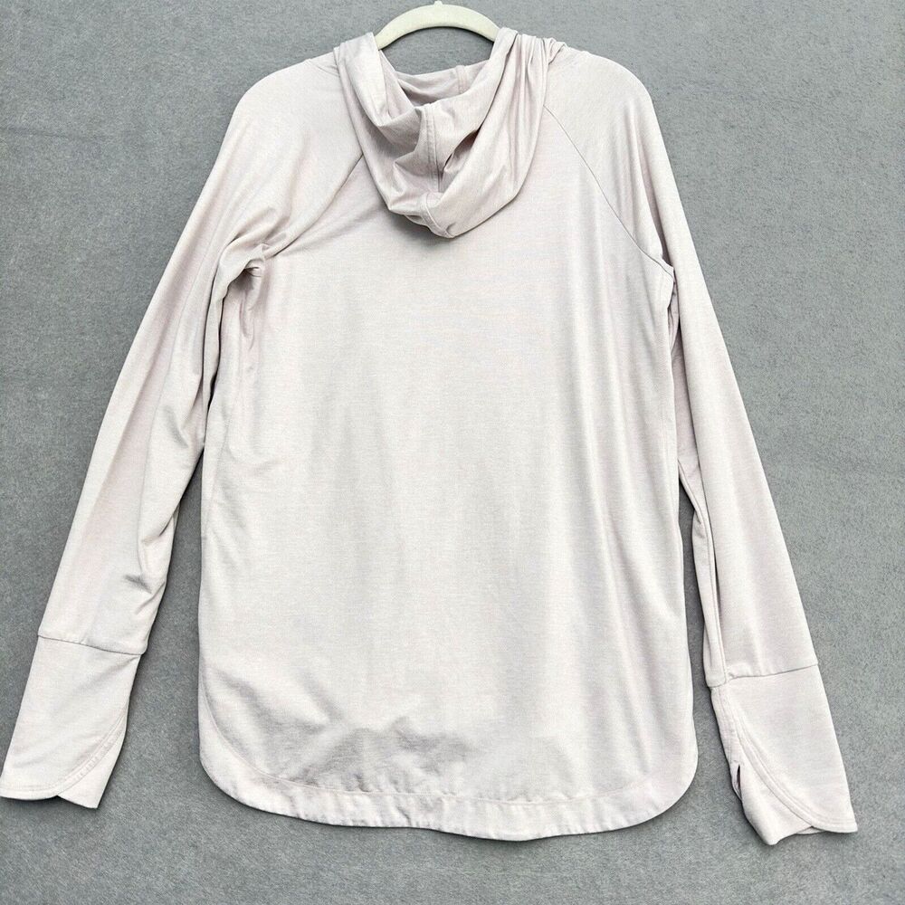 Athleta Hoodie Sweatshirt Uptempo Sz Medium Light Pink Long Relaxed Soft Hiking - Picture 3 of 12